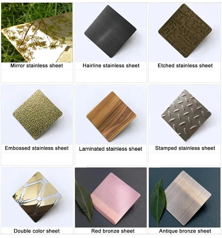 ASTM SUS316L t&ocirc;le en acier inoxydable lamin&eacute;e &agrave; froid 304L 304 chaud 201 poli 2b 4K 8K Surface 321 310S Plaque en relief 1